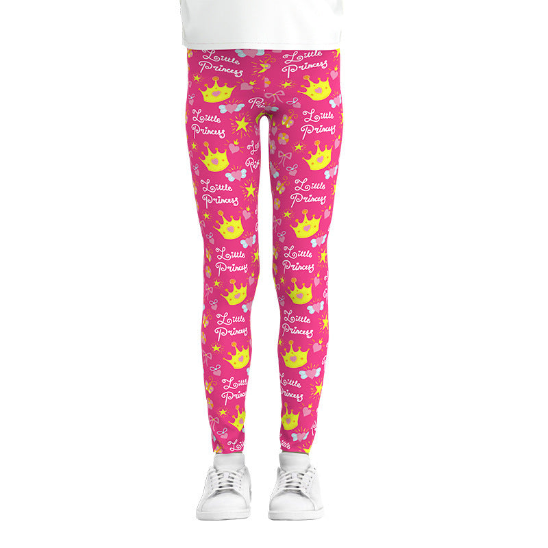 Stylish Digital Print Leggings for Girls - Comfortable Stretch Pants