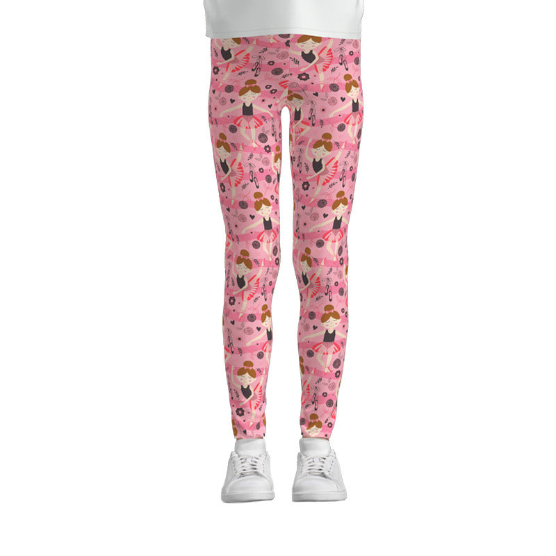 Stylish Digital Print Leggings for Girls - Comfortable Stretch Pants