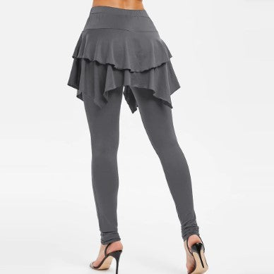 Chic Ruffled Skirt Leggings for Effortless Style