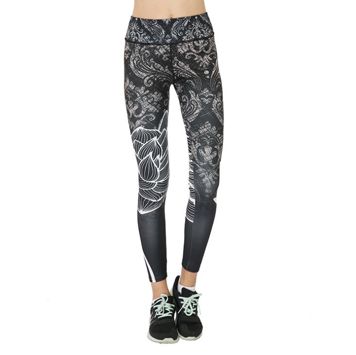 Vibrant Milk Silk Digital Print Leggings