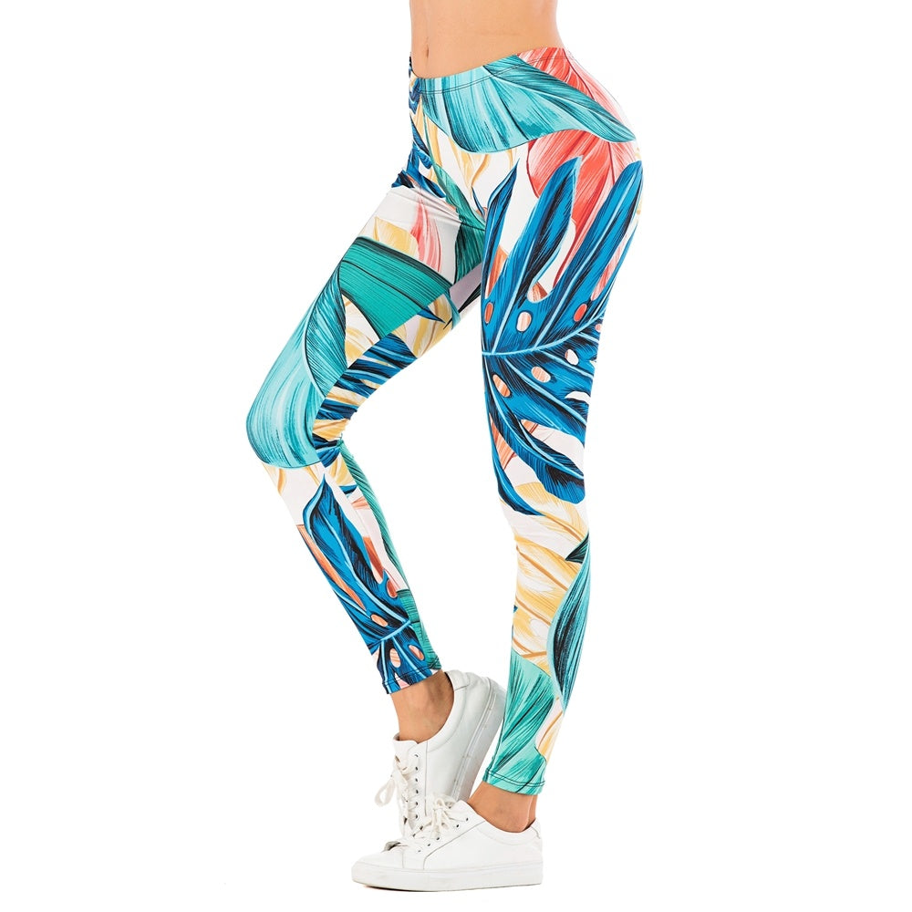 Stylish Printed Leggings for Outdoor Fitness and Yoga