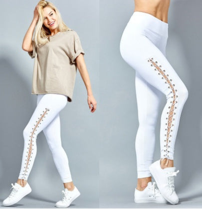 Edgy Plus Size Ripped Stretch Leggings