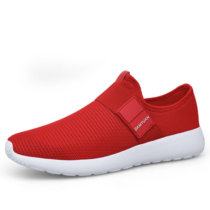 Men's Lightweight Slip-On Running Sneakers - Breathable Casual Sports Shoes for Gym and Outdoor Activities, Size 46-47