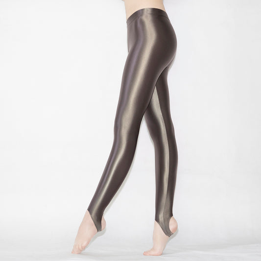 Women's Shiny Silky Elastic Leggings for Yoga and Fitness - Body Shaping Activewear