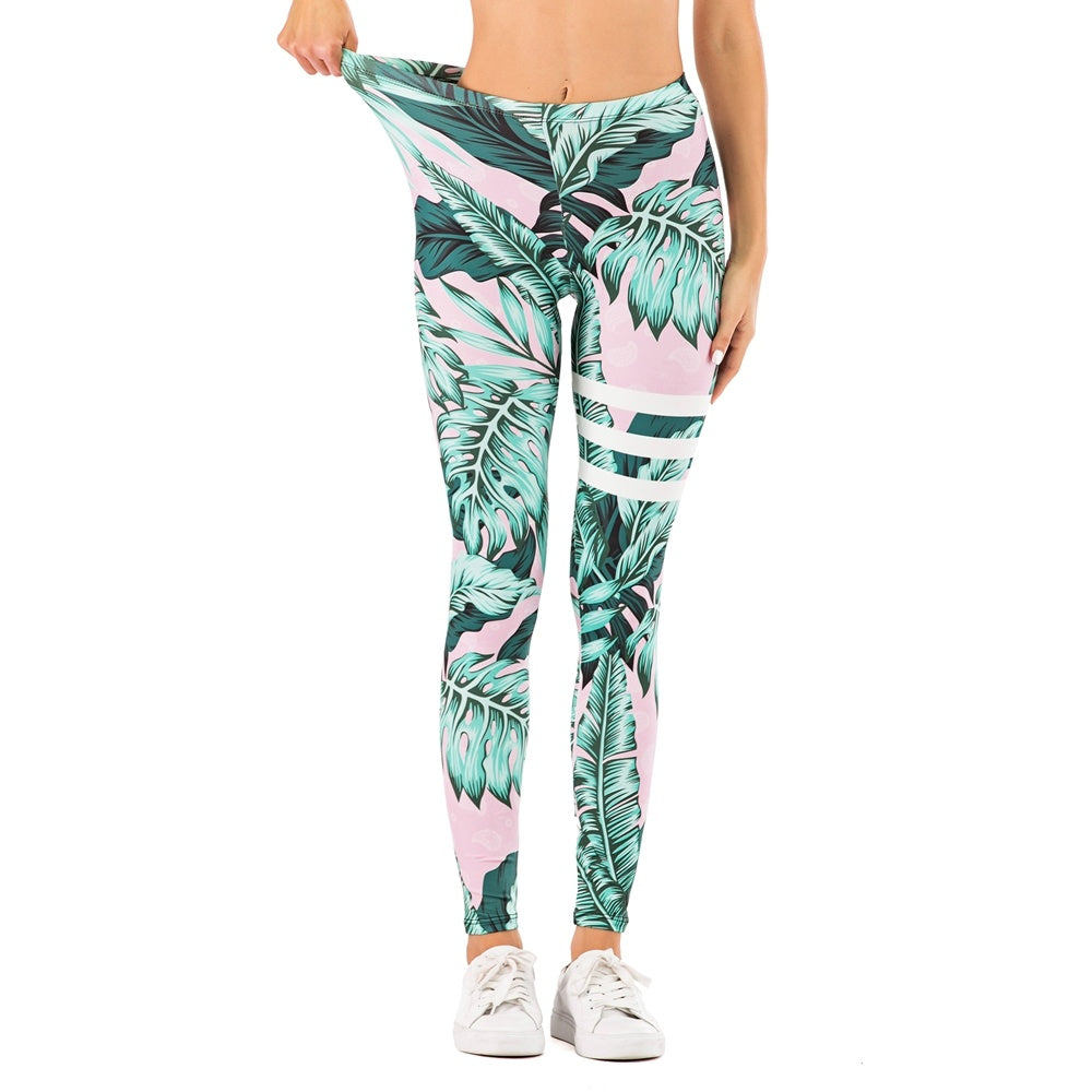 Stylish Printed Leggings for Outdoor Fitness and Yoga