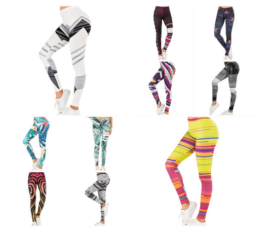 Stylish Printed Leggings for Outdoor Fitness and Yoga