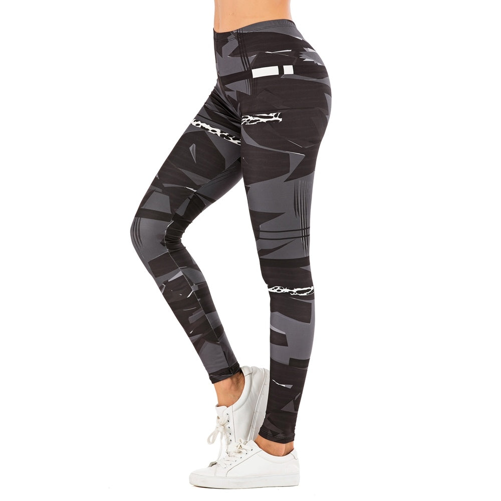 Stylish Printed Leggings for Outdoor Fitness and Yoga