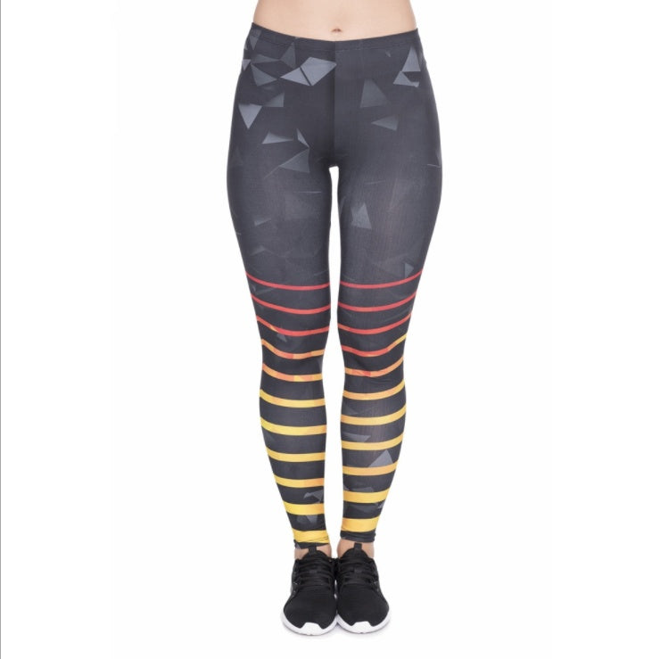 Stylish Striped Capri Yoga Leggings for Active Lifestyles