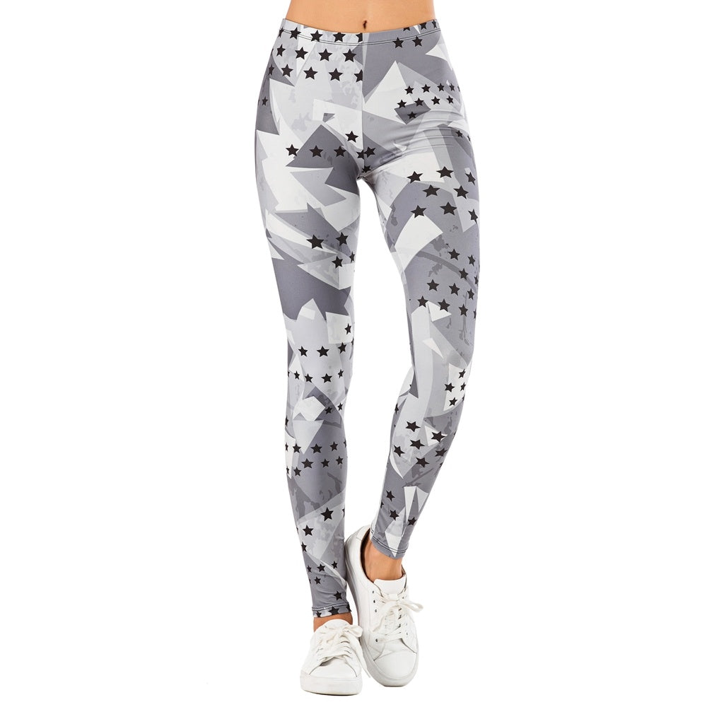 Stylish Printed Leggings for Outdoor Fitness and Yoga