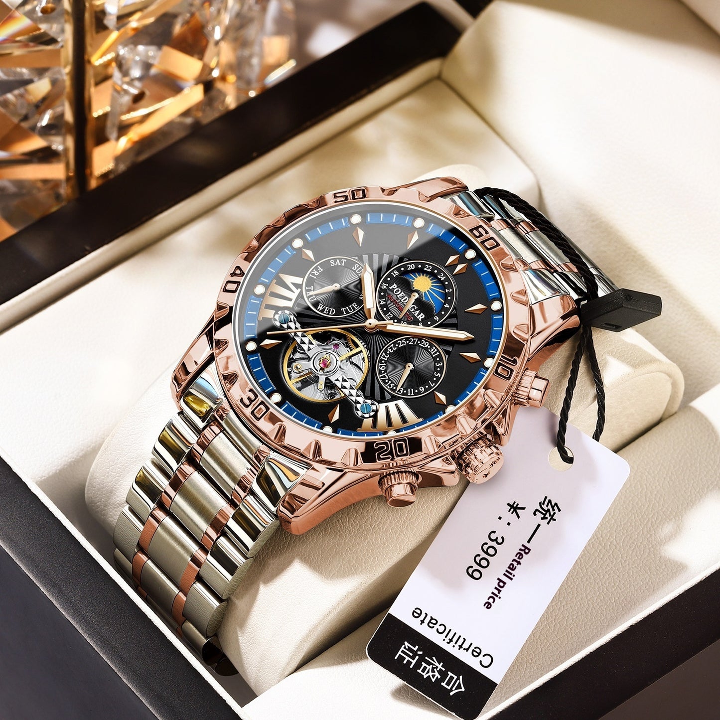 Elegant Automatic Men's Mechanical Timepiece