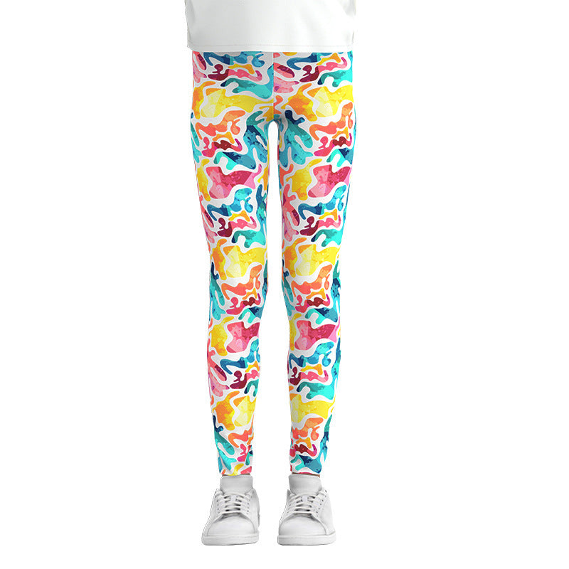 Stylish Digital Print Leggings for Girls - Comfortable Stretch Pants