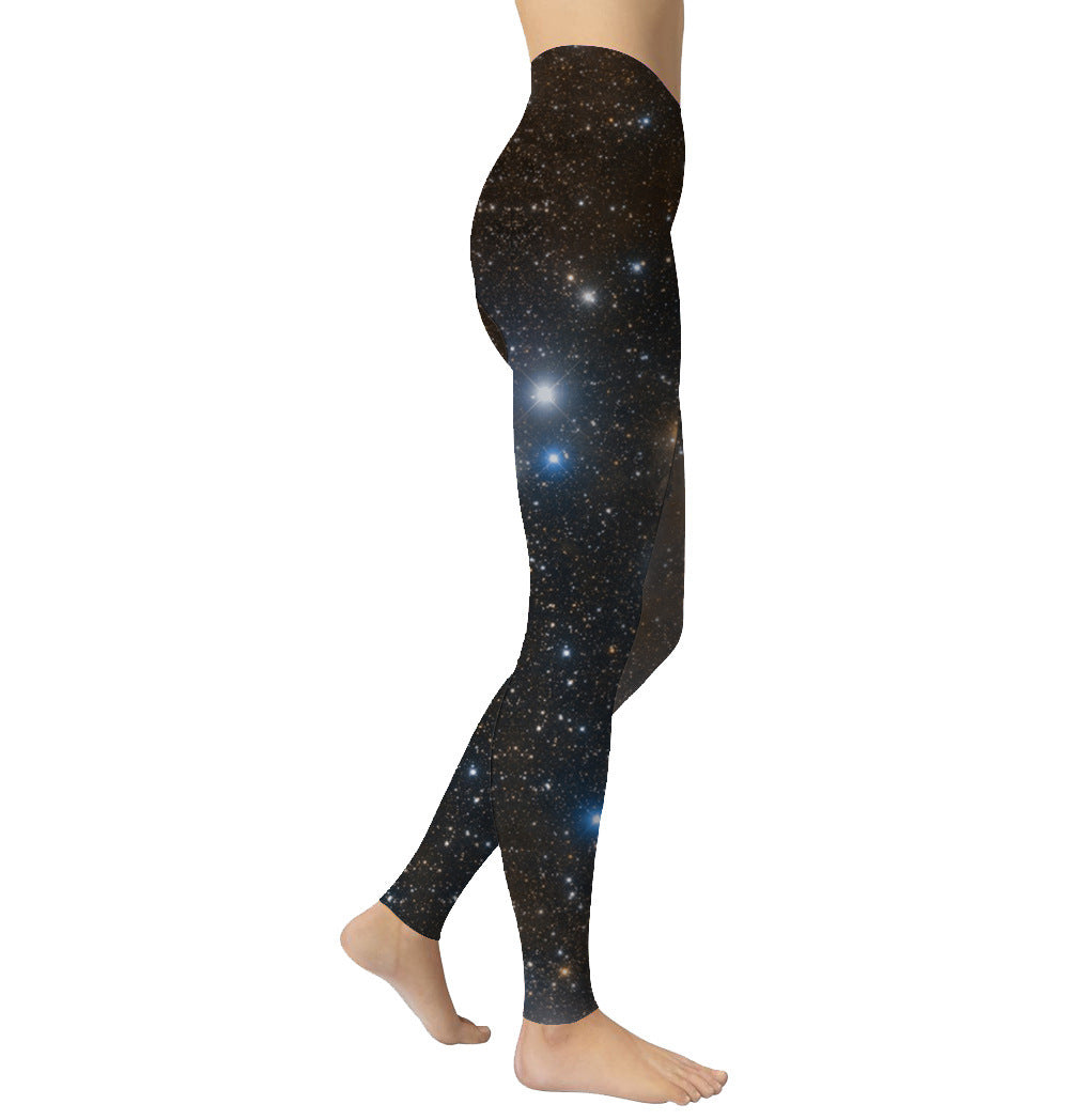 Celestial Nightscape Printed Leggings