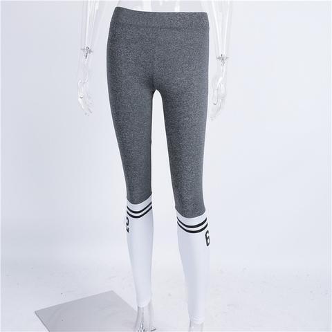 Chic Gray & White Stripe Leggings