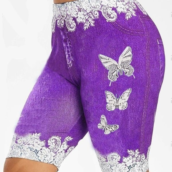 Vibrant Butterfly Pattern Leggings