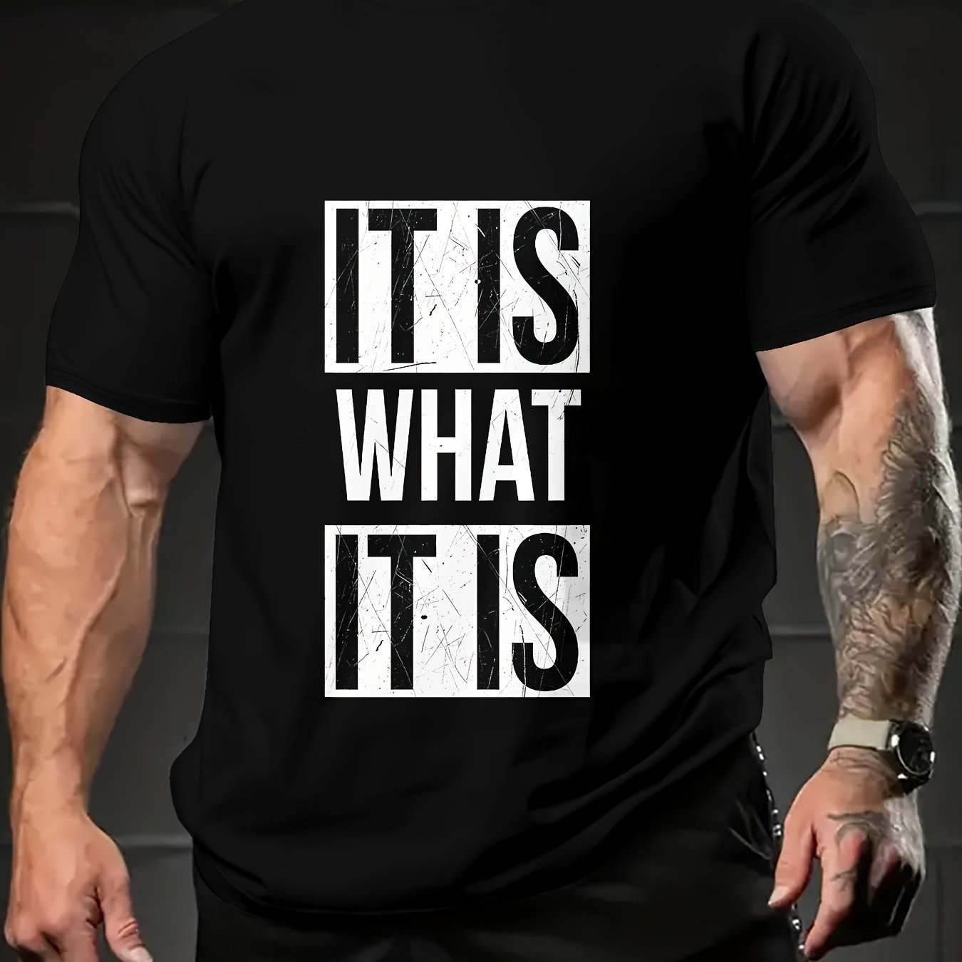 IT IS WHAT IT IS Men's Fun Summer Graphic Tee - Comfortable Short Sleeve T-shirt for Everyday Wear and Getaways