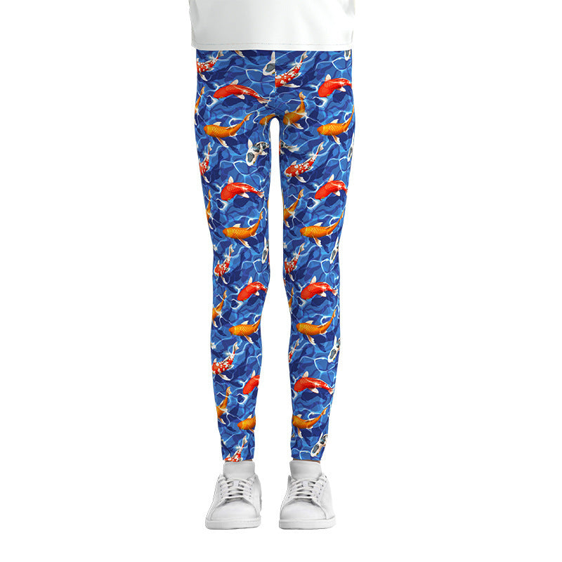 Stylish Digital Print Leggings for Girls - Comfortable Stretch Pants