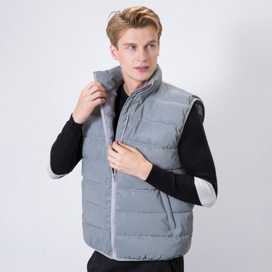 Men's Reflective Slim Fit Vest for Fall and Winter - Stylish Plus Size Outerwear