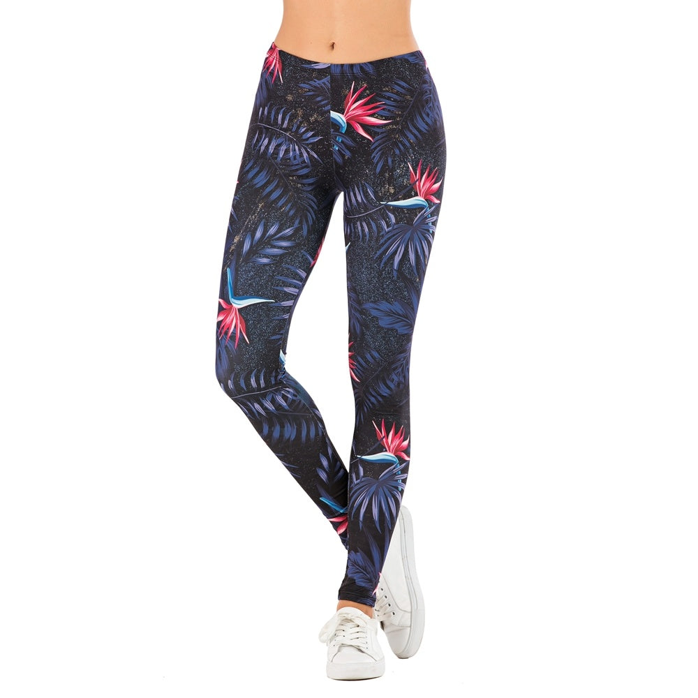 Stylish Printed Leggings for Outdoor Fitness and Yoga