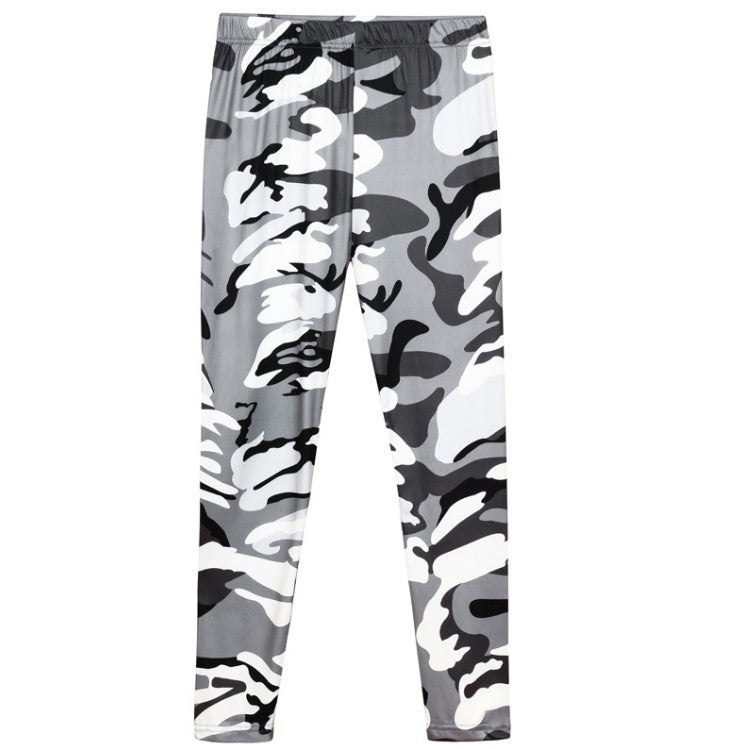 Chic Urban Camo Grey Leggings for Everyday Comfort