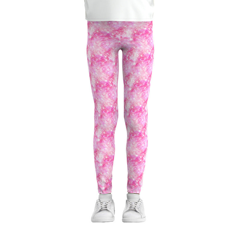 Stylish Digital Print Leggings for Girls - Comfortable Stretch Pants