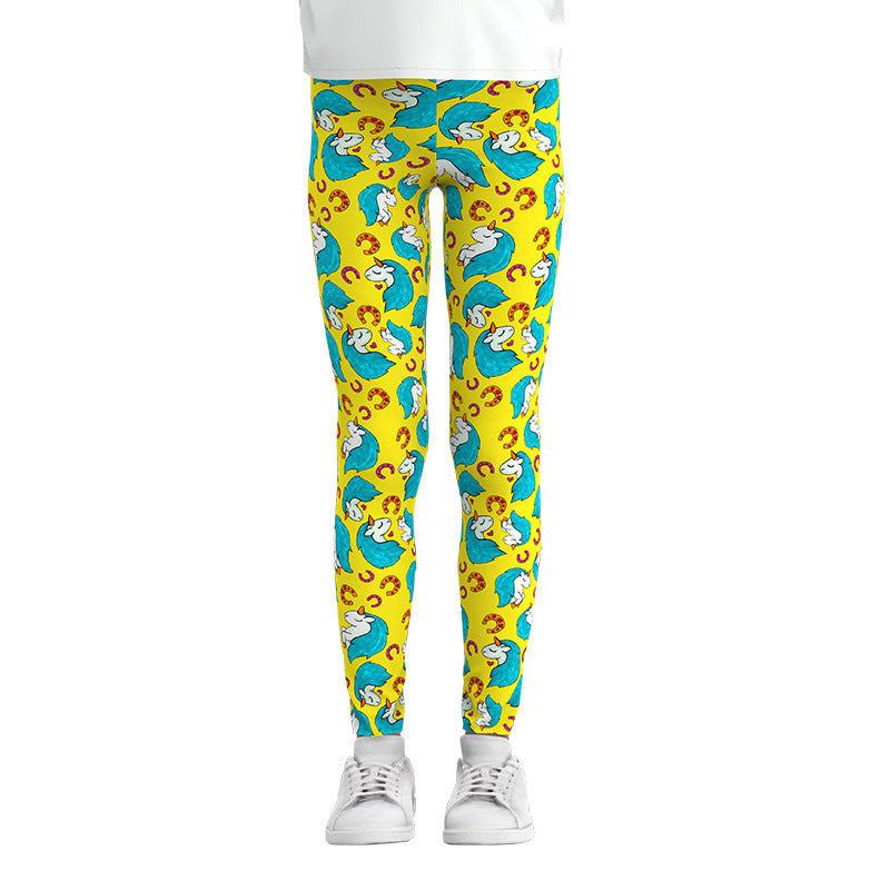 Stylish Digital Print Leggings for Girls - Comfortable Stretch Pants