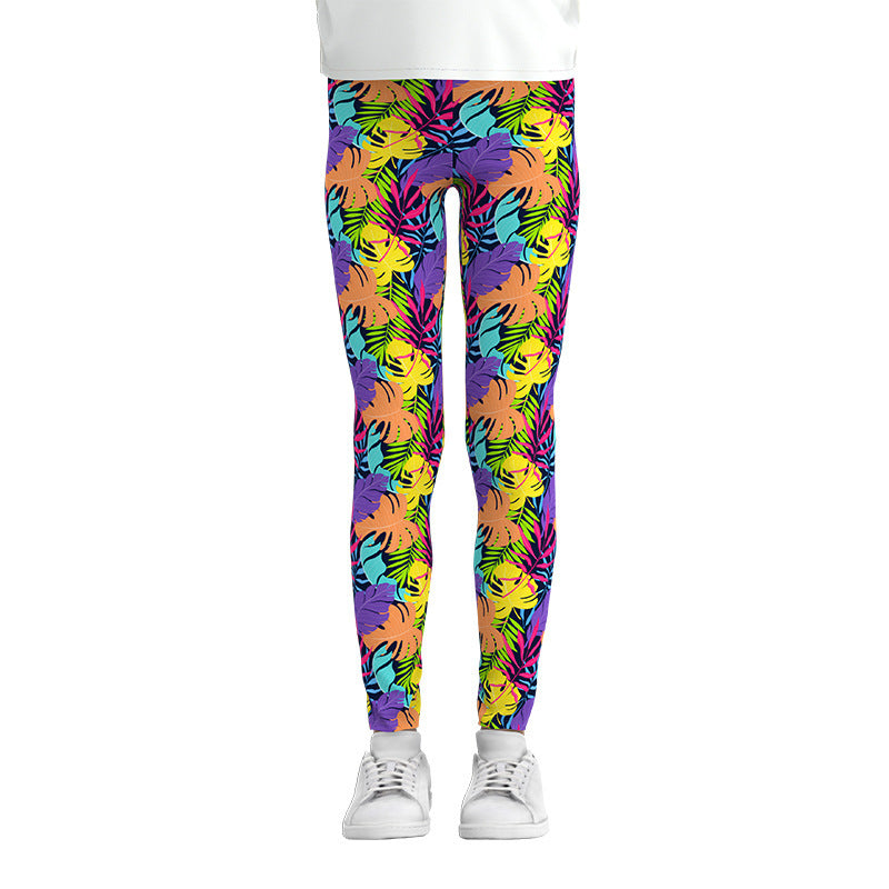 Stylish Digital Print Leggings for Girls - Comfortable Stretch Pants