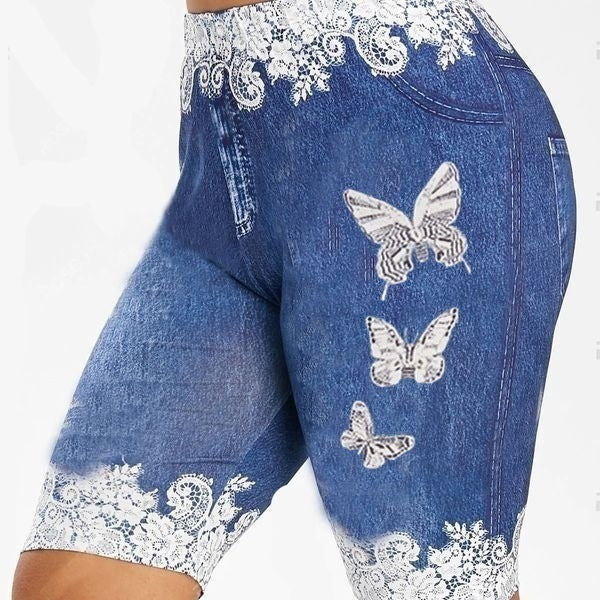 Vibrant Butterfly Pattern Leggings