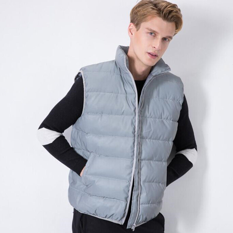 Men's Reflective Slim Fit Vest for Fall and Winter - Stylish Plus Size Outerwear