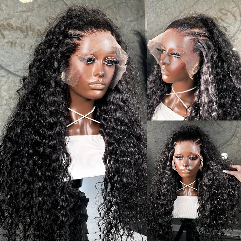 30-Inch Luxurious Deep Wave Lace Front Wig with HD Pre-Plucked Transparent Lace for Women