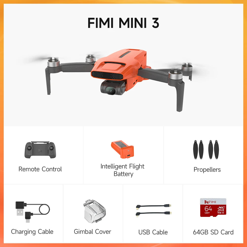 FIMI X8 Pro Professional Drone with Advanced 4K 3-Axis Gimbal and 15KM Transmission Range