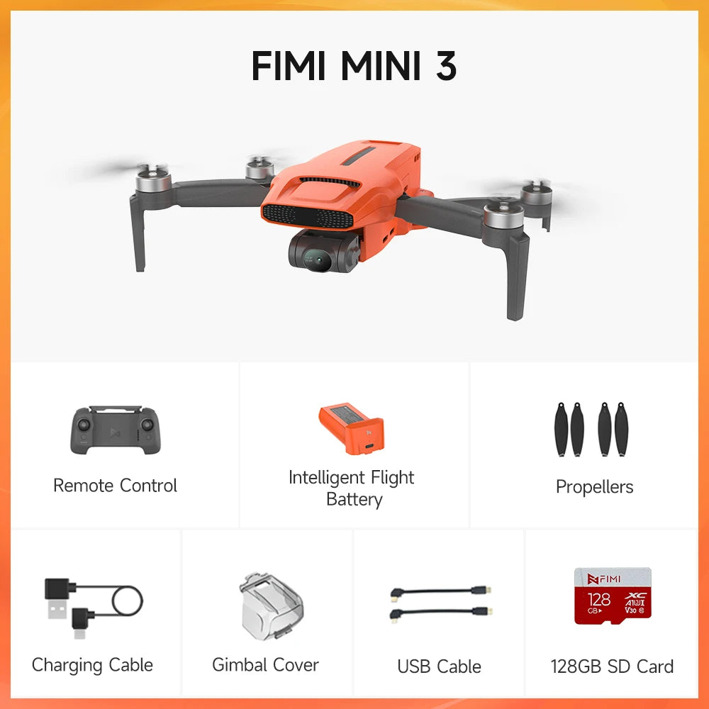 FIMI Mini 3 Pro 4K Drone with 3-Axis Gimbal - Lightweight 249g Aerial Photography Helicopter