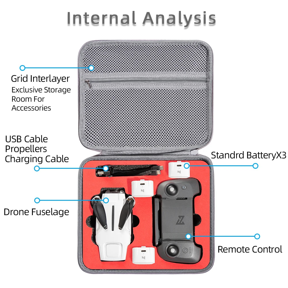 FIMI X8 MINI Drone Protective Carrying Bag - Scratch Resistant, Anti Shock, Portable Shoulder Case for Accessories