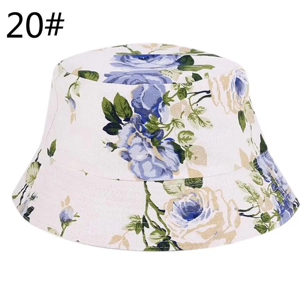 Floral Bucket Sun Hat for Summer Fun - Stylish Beach and Outdoor Cap with Sun Protection for Men and Women