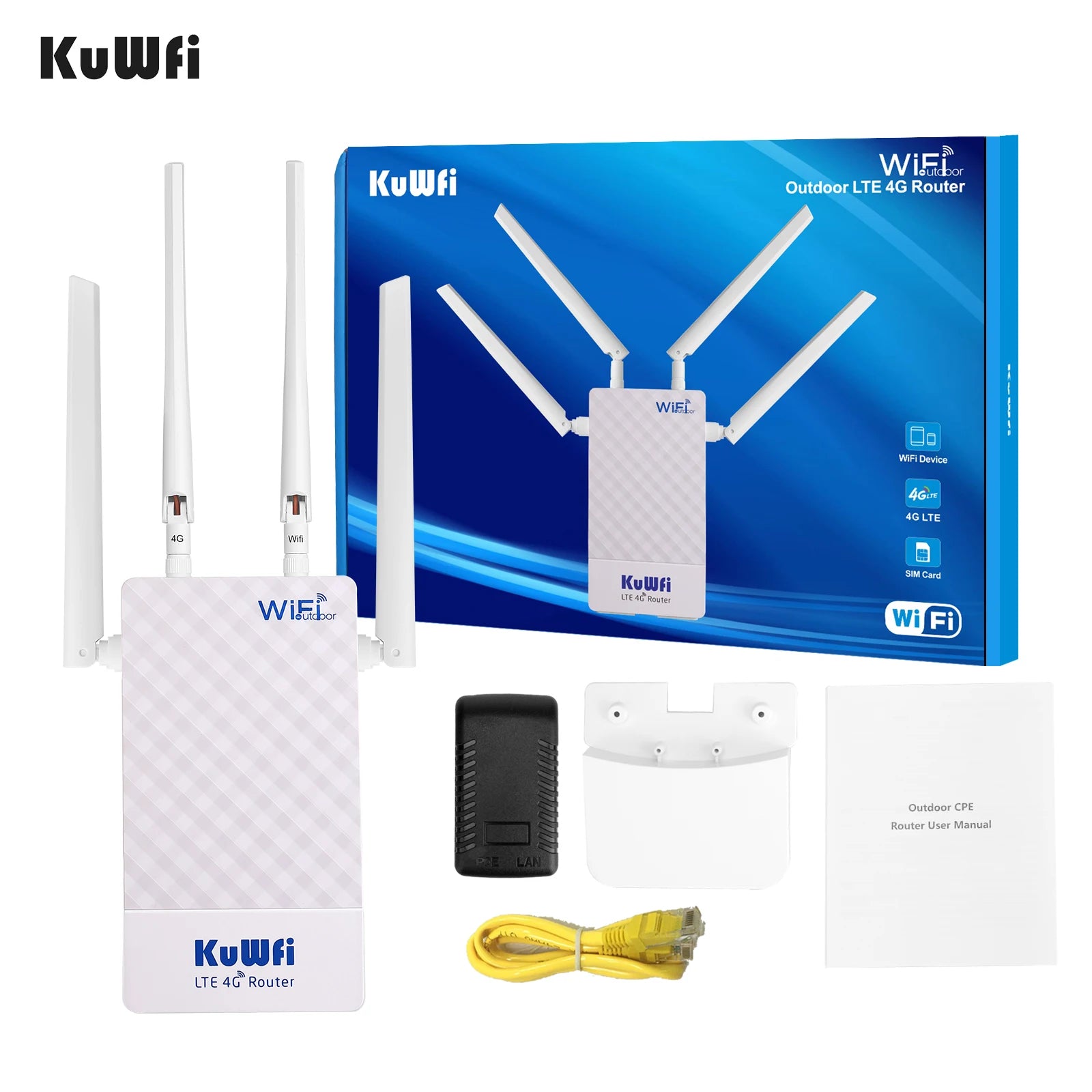 KuWFi Outdoor 4G LTE Router – Your Ultimate Solution for Fast and Dependable Internet Anywhere!