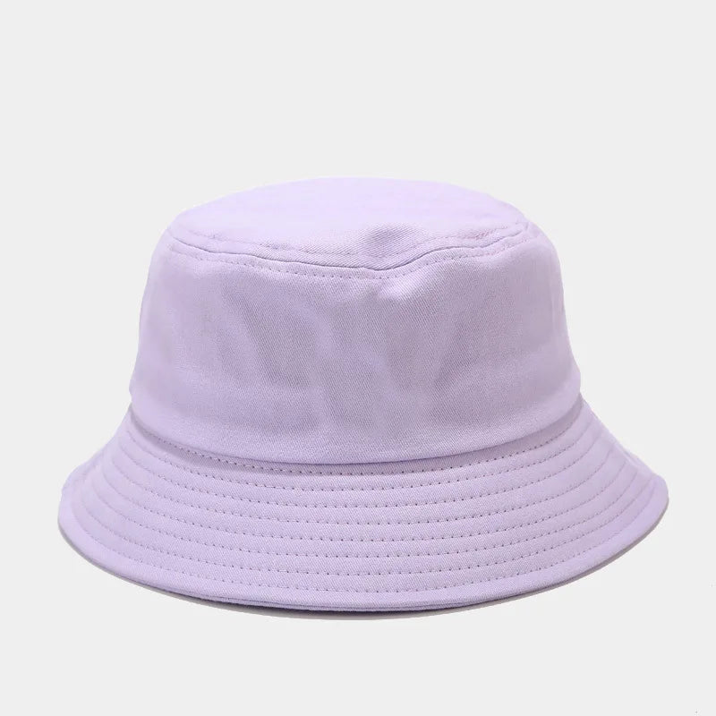 Unisex 100% Cotton Foldable Bucket Hat for Spring and Summer - Outdoor Sun Protection Cap for Fishing and Casual Wear