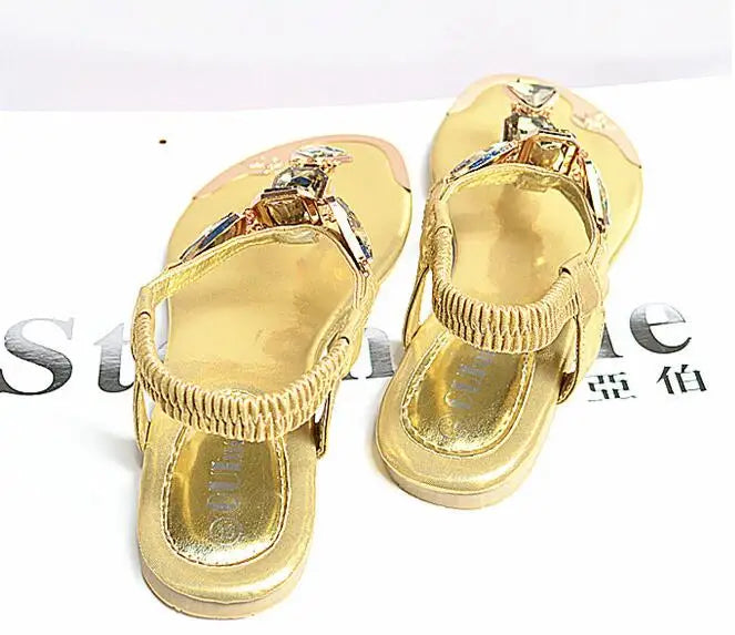 Rhinestone-Embellished Casual Flip Flops for Women - Summer Beach Sandals 2020