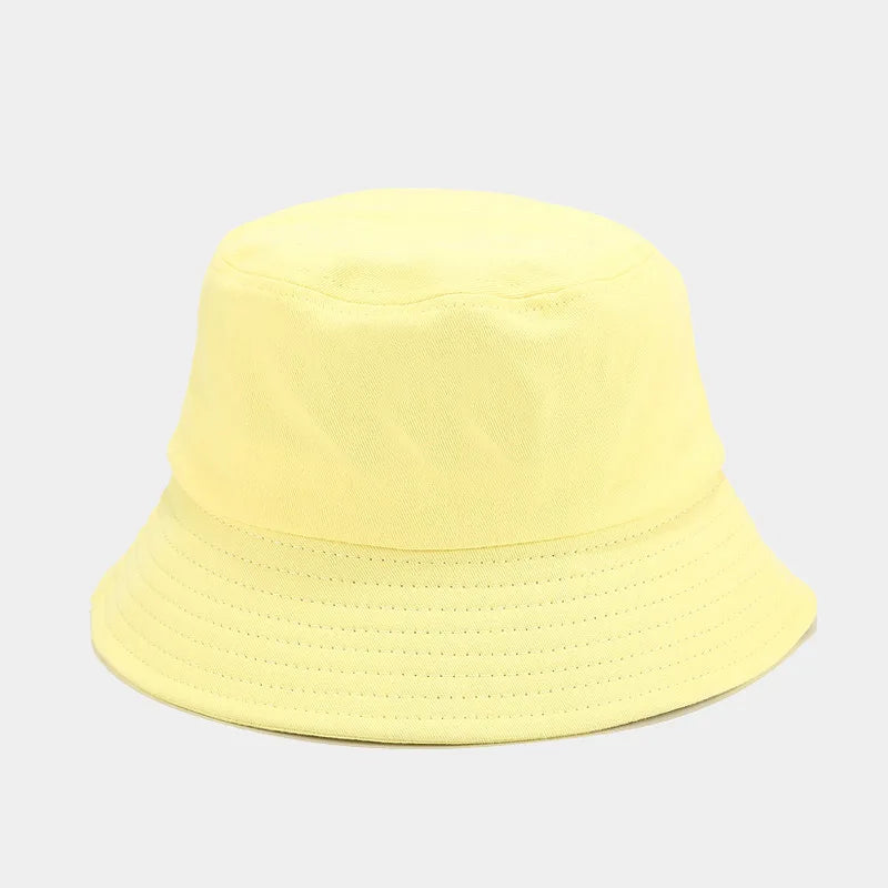 Unisex 100% Cotton Foldable Bucket Hat for Spring and Summer - Outdoor Sun Protection Cap for Fishing and Casual Wear