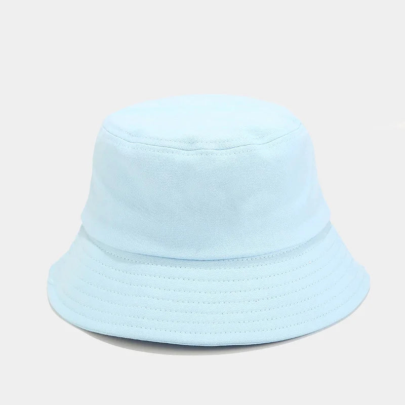 Unisex 100% Cotton Foldable Bucket Hat for Spring and Summer - Outdoor Sun Protection Cap for Fishing and Casual Wear