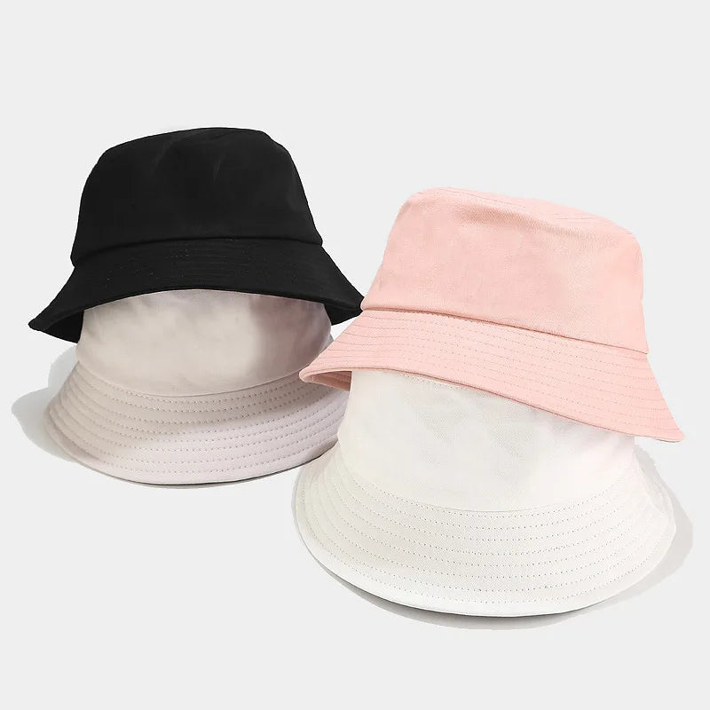 Unisex 100% Cotton Foldable Bucket Hat for Spring and Summer - Outdoor Sun Protection Cap for Fishing and Casual Wear