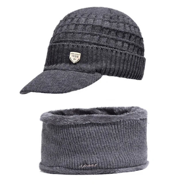 Winter Knitted Beanie Hat for Men and Women - Skullies Stylish Warm Fur Bonnet