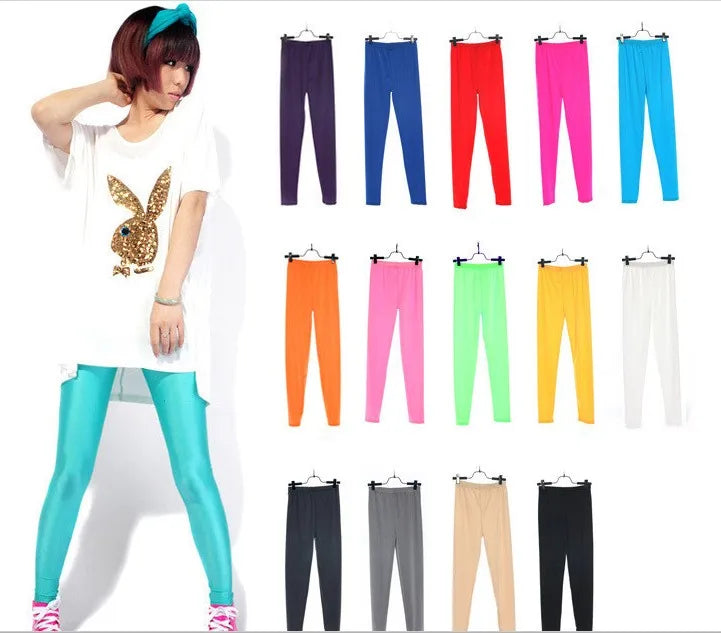 Vibrant Neon High-Stretch Leggings for Women - Spring Collection