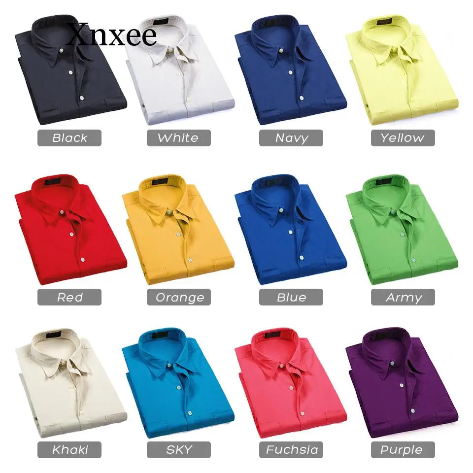 Xnxee Big & Tall Men's Summer Casual Cotton Shirts – Short Sleeve Relaxed Fit Woven Tops