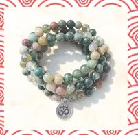 Serene Balance 108 White Jade Mala Bracelet with Pearl Charm and Pink Aventurine for Yoga and Meditation