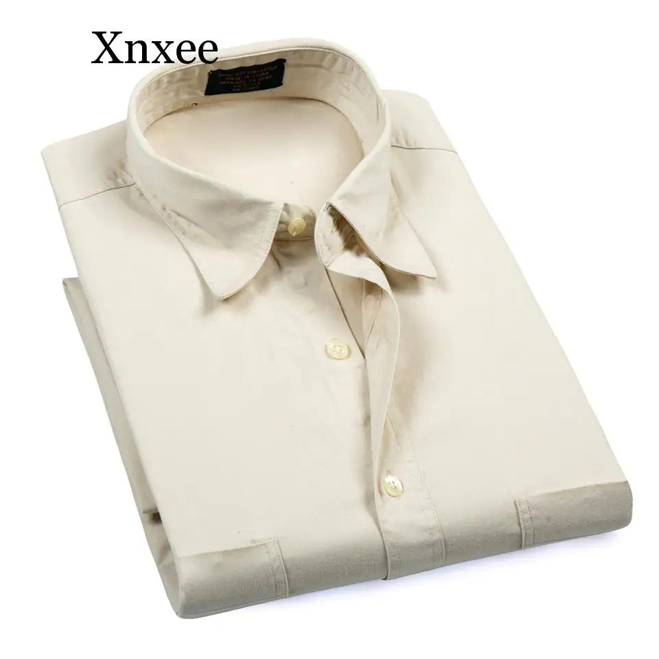 Xnxee Big & Tall Men's Summer Casual Cotton Shirts – Short Sleeve Relaxed Fit Woven Tops