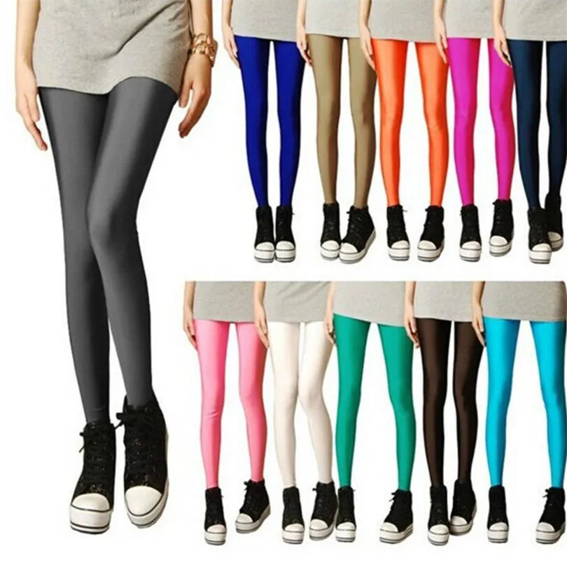 Vibrant Neon High-Stretch Leggings for Women - Spring Collection