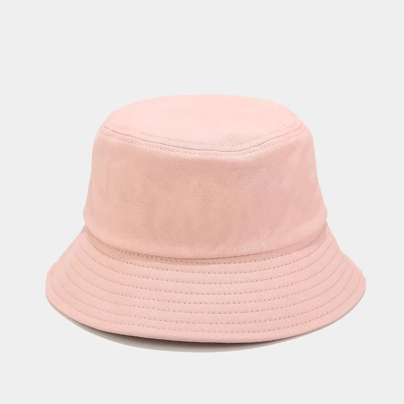 Unisex 100% Cotton Foldable Bucket Hat for Spring and Summer - Outdoor Sun Protection Cap for Fishing and Casual Wear