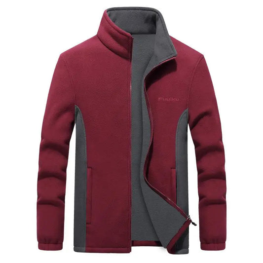 Plus Size Men's Fleece Jacket for Big and Tall - Autumn and Spring Essential Outerwear M-4XL