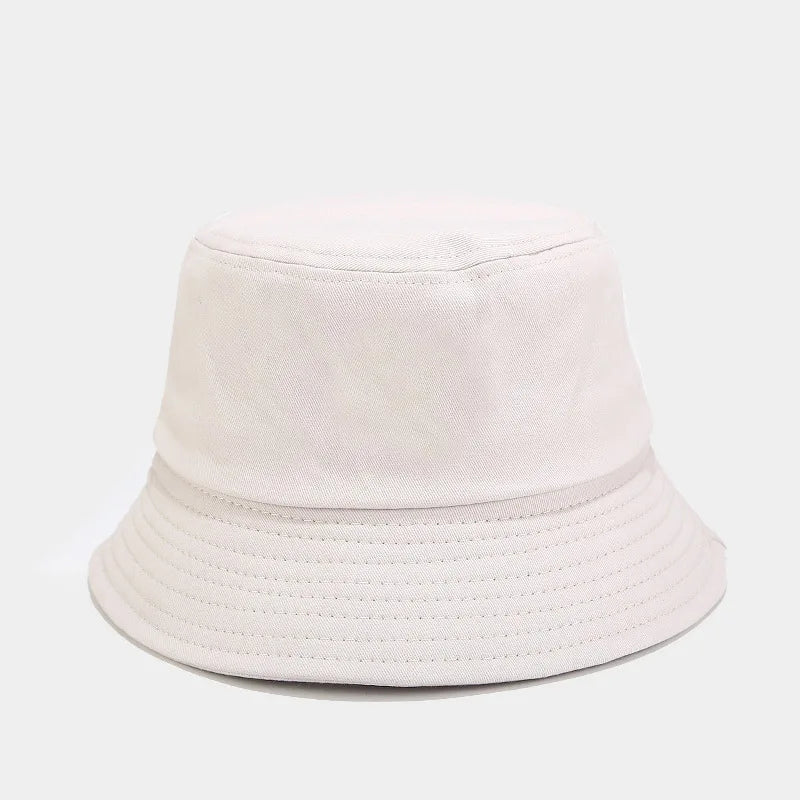 Unisex 100% Cotton Foldable Bucket Hat for Spring and Summer - Outdoor Sun Protection Cap for Fishing and Casual Wear