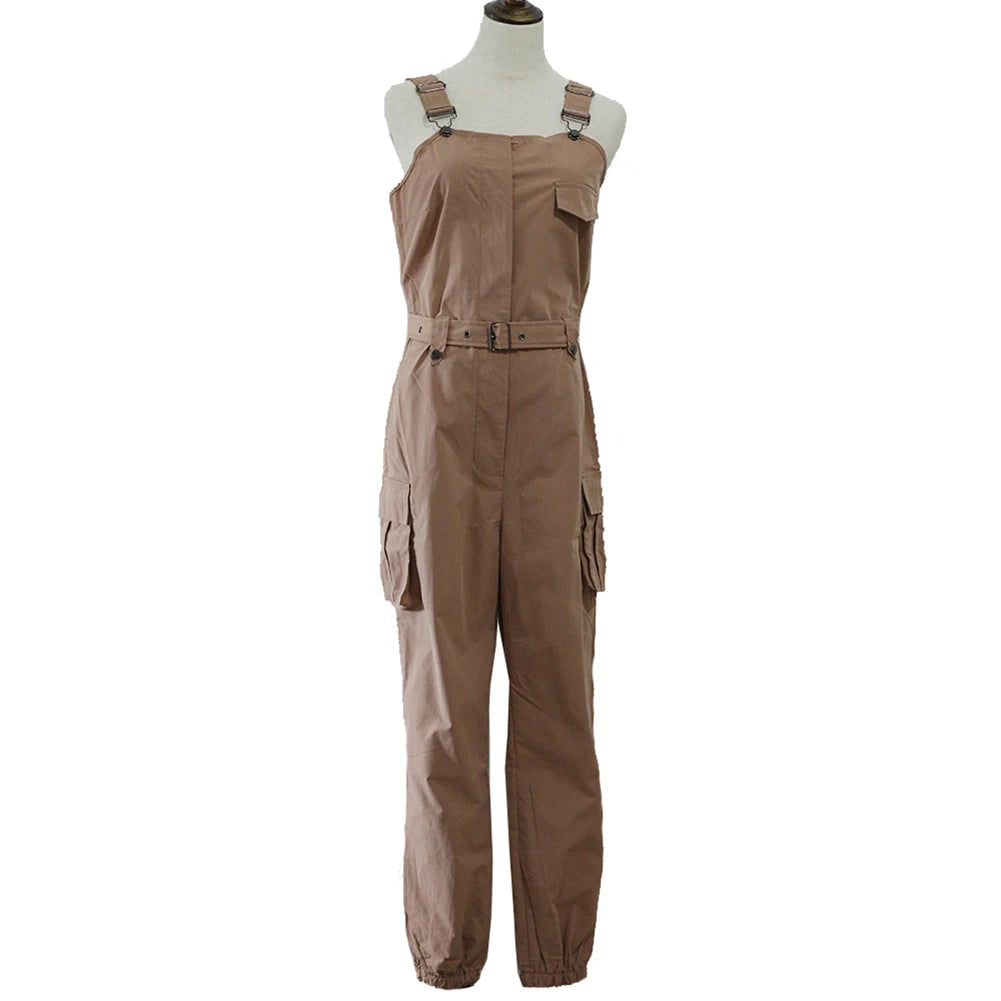 Chic Sleeveless Ankle-Tied Jumpsuit with Pockets for Women