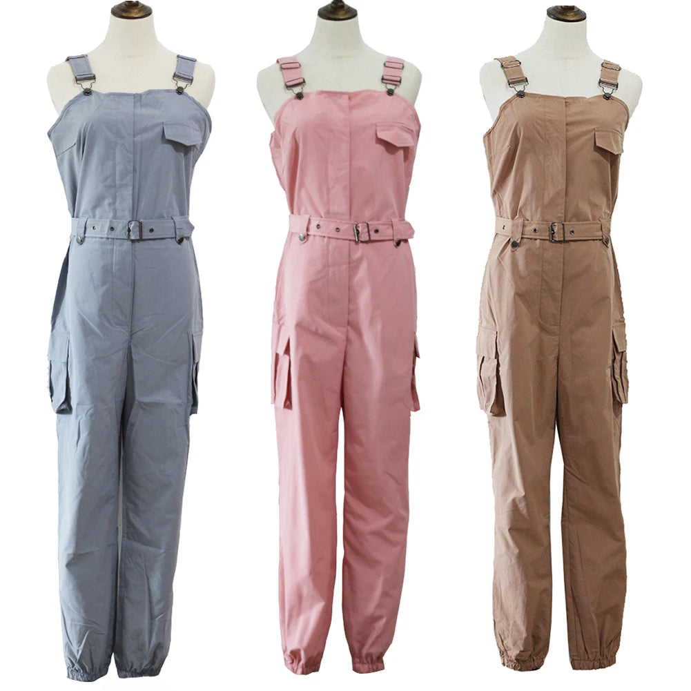 Chic Sleeveless Ankle-Tied Jumpsuit with Pockets for Women